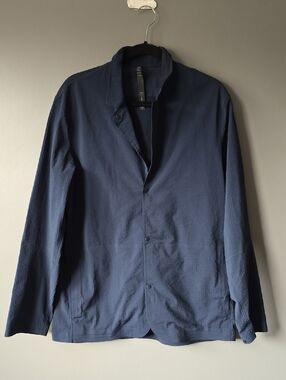 LULULEMON Athletica Deep Navy Textured Button Shirt Jacket